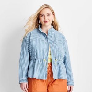 Future Collective Denim Peplum Jacket